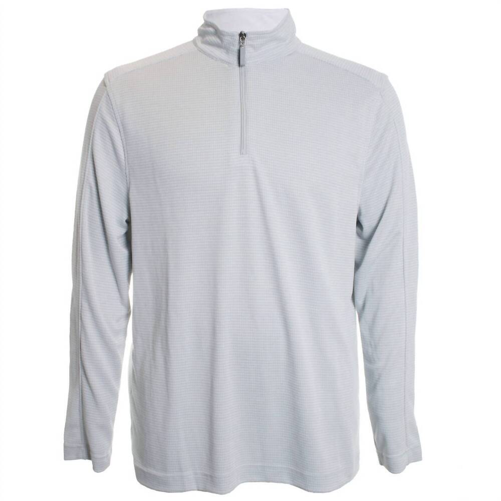 NEW NICOBY men's modal houndstooth zip sweater in grey